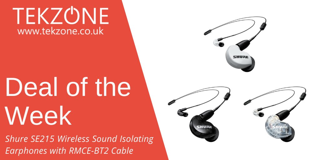 Experience immersive sound that improves your commute or workout with the Shure SE215-BT2 Wireless Earphones! And with our #DealoftheWeek you can get 45% off at Tekzone.co.uk whilst stock lasts 👉  bit.ly/SE215BT2