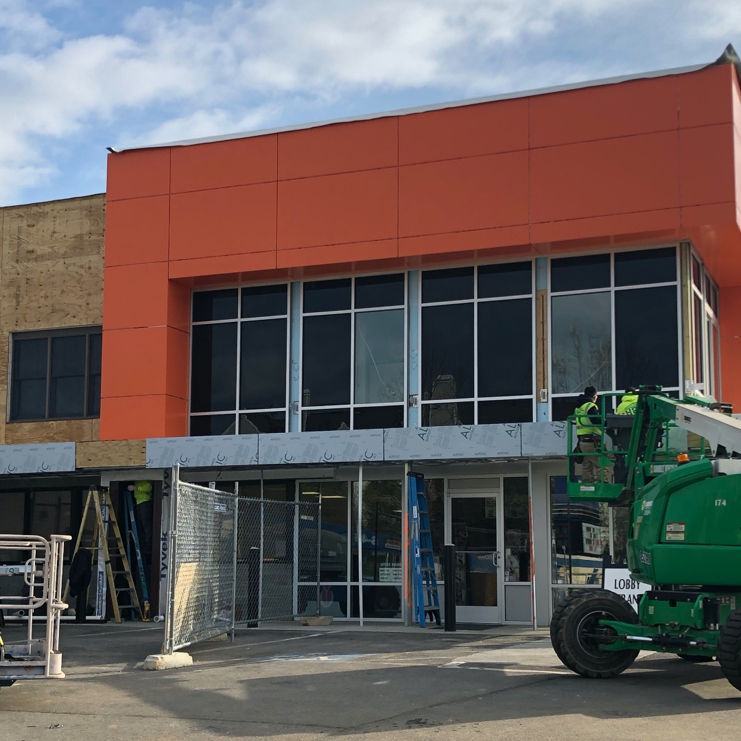 YourSpaceMD's tweet photo. We are reinvesting in our Rolling Road location with our customers in mind. Check out this #progressshot of our new leasing center. We love the new branded colors and modern look. What's your favorite feature?

#WhatWillYouStore #Baltimore #SelfStorage #Renovations  #ModernDesign https://t.co/1valMQeOCJ
