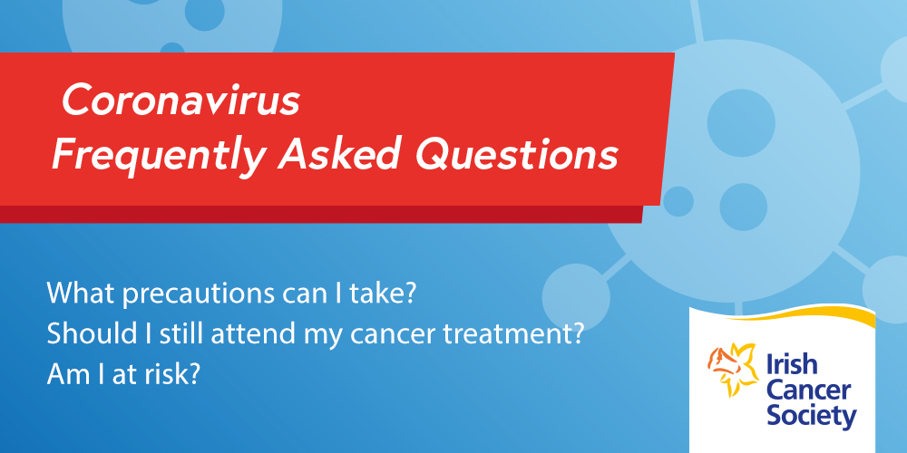 IrishCancerSoc's tweet photo. Concerned about coronavirus and cancer? Click here for information on coronavirus precautions and advice for current and recent cancer patients and their family members: https://t.co/oLIpCDyyRa

#CoronavirusAndCancer https://t.co/QBAl6C35X8