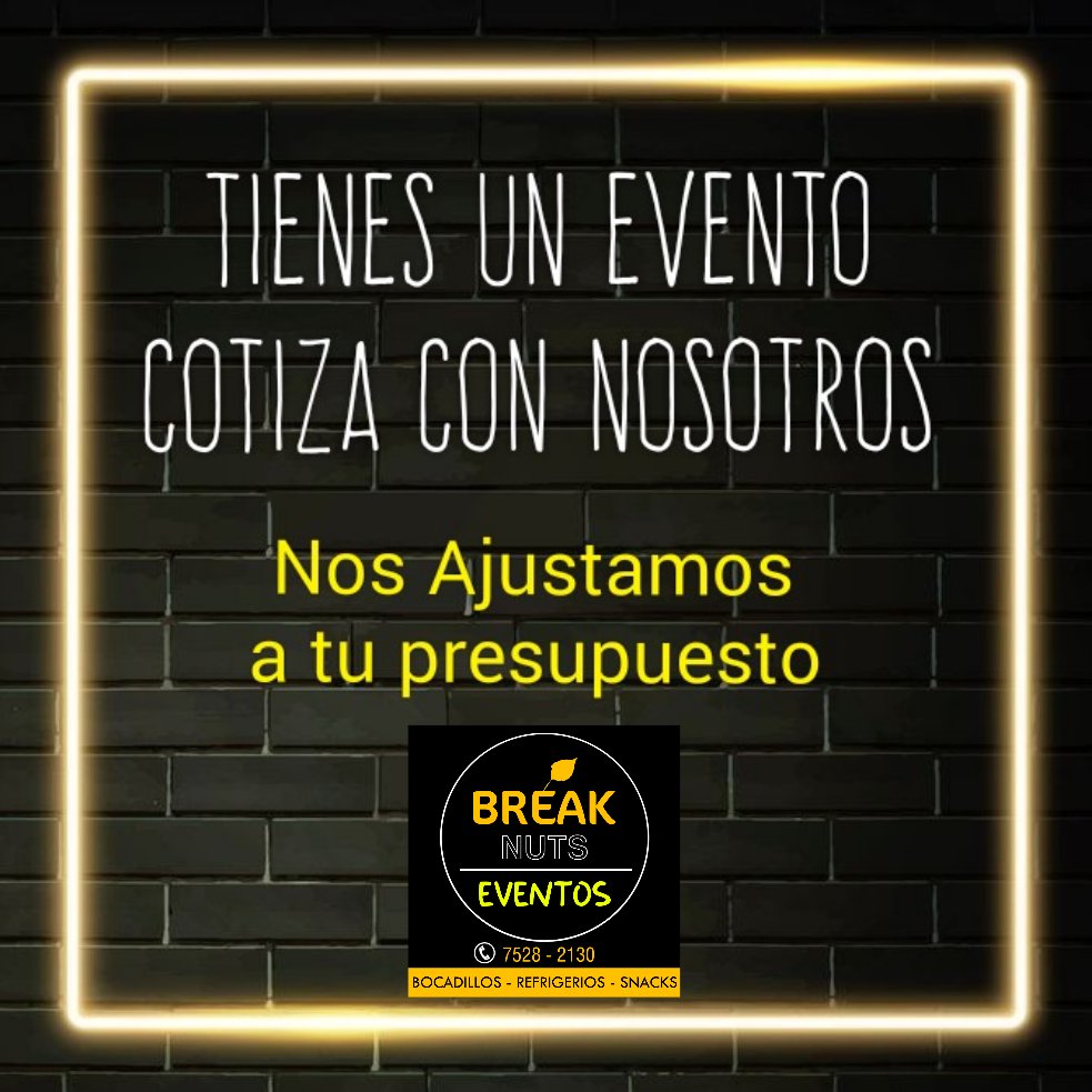 breaknuts503's tweet image. NECESITAS ALGO DIFERENTE EN TU EVENTO, FAMILIAR O CUALQUIER CELEBRACIÓN!
 NOSOTROS NOS ENCARGAMOS DE LA COMIDA!

NUESTRO NUEVO NUMERO 7528-2130 Llamanos y escríbenos para tus encargos y cotizaciones

Nosotros nos encargamos de la comida para tu evento!

@breaknuts503