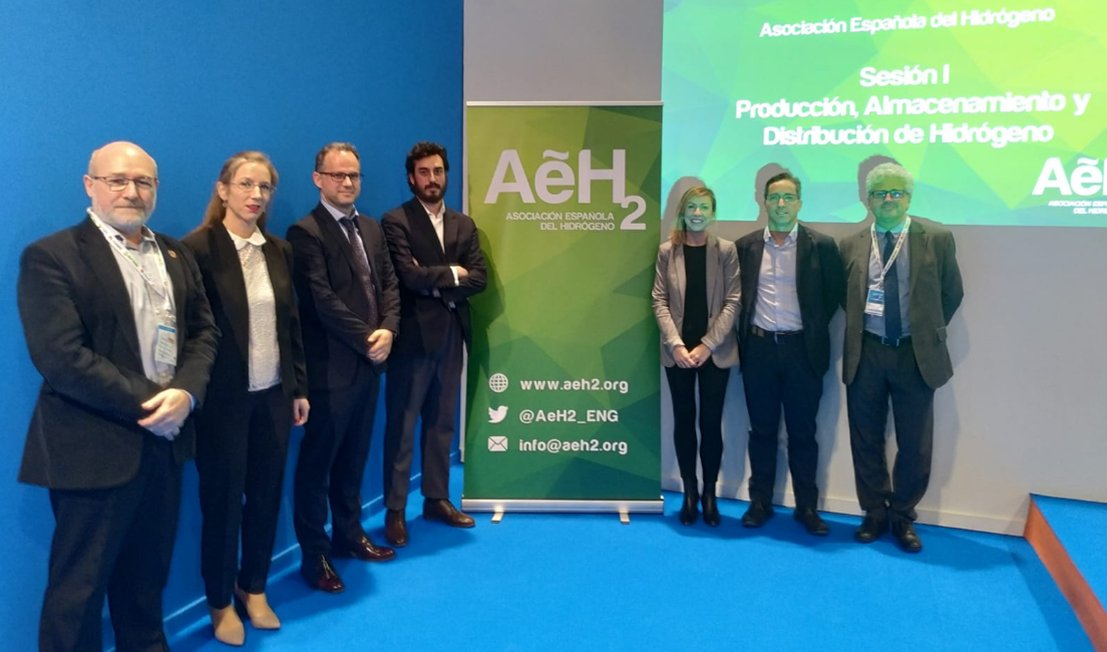 Cidaut's tweet photo. @CIDAUT presented its capabilities and work proposals in the production of #hydrogen in the framework of the Conference organised by @AeH2_ENG at #Genera2020 “Hydrogen: a key to ensure climate neutrality” held within the framework of the Renewable Energy and Environment Fair. https://t.co/idd6VDYjIG