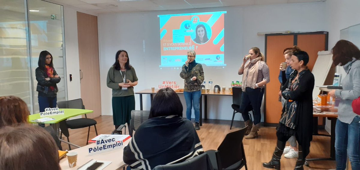DarphinValerie's tweet photo. " Et si vous deveniez entrepreneurE" . La #création entreprise par les #femmes dans tous les départements de la région avec @poleemploi_ara @CIDFF69 @ActionElles @franceactiveARA @InitiativeAURA, aujourd’hui à Vaulx en Velin https://t.co/4Sx77A3Y70
