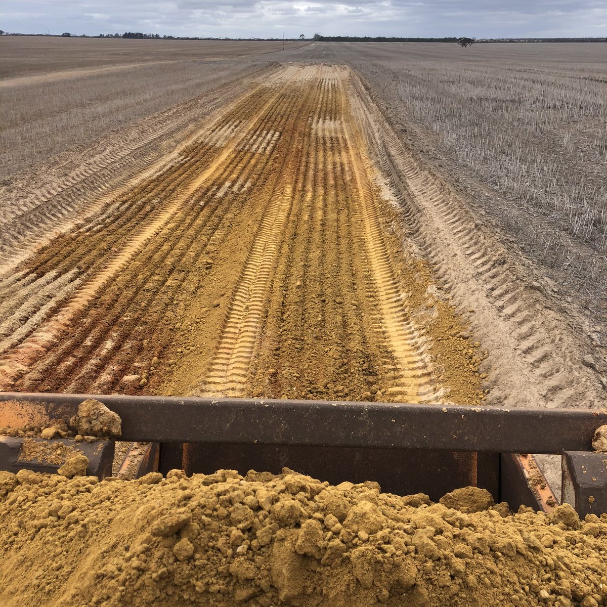 What an awesome resource, gravel  to resheet the tracks then some clay to spread on sandy blow outs