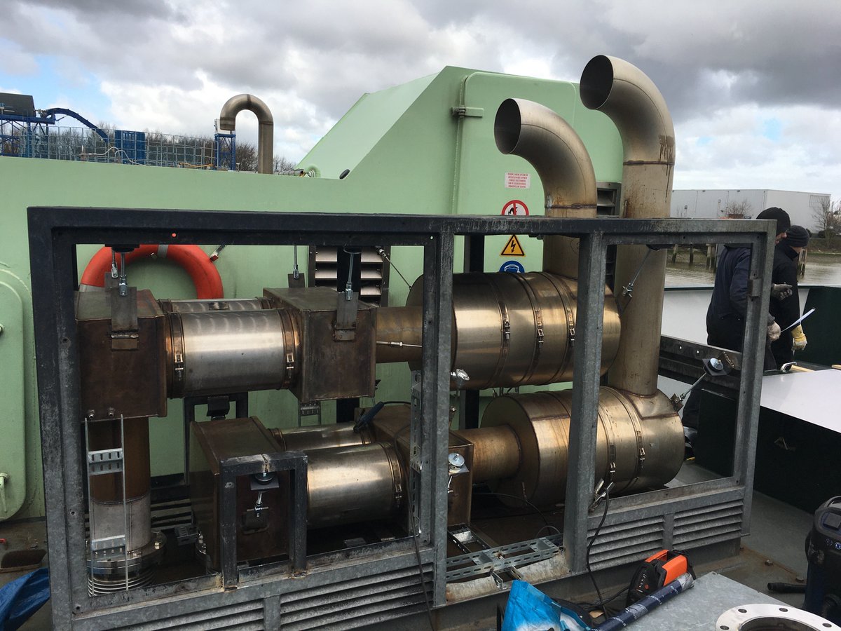 clinsh_eulife's tweet photo. Right now at #CLINSH tanker 'Amulet':
🔹installation of after treatment system with NOx reduction (AdBlue injection)
🔹installation of particulate filters
🔹modification of CLINSH emission monitoring setup to measure NOx reduction.
Let's go CLINSH 💪
#AirQuality #NOx #pm https://t.co/PTngLGqIa3