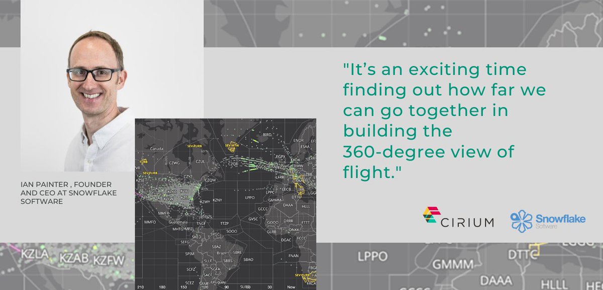 sflakesoftware's tweet image. We&apos;re thrilled to announce that @cirium has completed the acquisition of Snowflake Software. Our Founder and CEO, Ian Painter, discusses the benefits of the combined group bit.ly/3cVGpvu and what that means for #airtransport #airtraffic #aviation