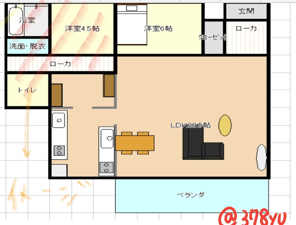 Sana 天堂姉弟のマンション間取り図を想像だけで作るという気持ち悪いことをしでかしました ド素人作で知識もないから浴室付近はかなり想像だし広さも適当ですよ ただ私の中ではこんな感じかなと ごめんなさいね どうしてもやりたかったんです Sana 天堂姉弟のマンション間取り図を想像だけで作るという気持ち悪いことをしでかしました ド素人作で知識もないから浴室付近はかなり想像だし広さも適当ですよ ただ私の中ではこんな感じかなと ごめんなさいね どうしてもやりたかったんです