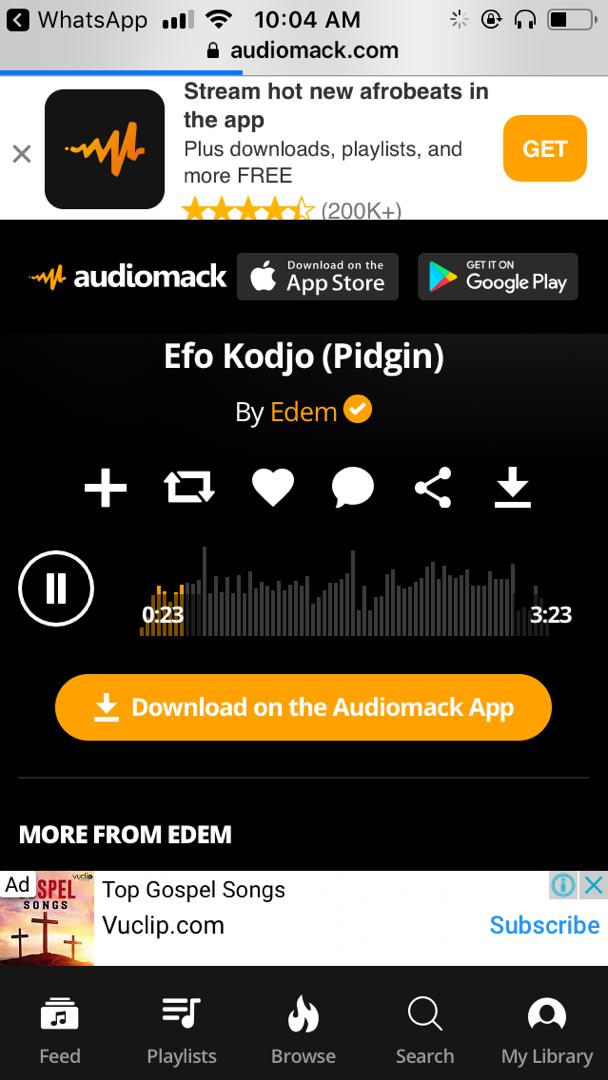 bayonagh_'s tweet photo. Hello @iamedem so how were you able to blend this #EfoKodjo song in Pidgin and make the song sweet like that?? Waaaawwww
Am a proud #GbevuNative https://t.co/9dVhwSydFq