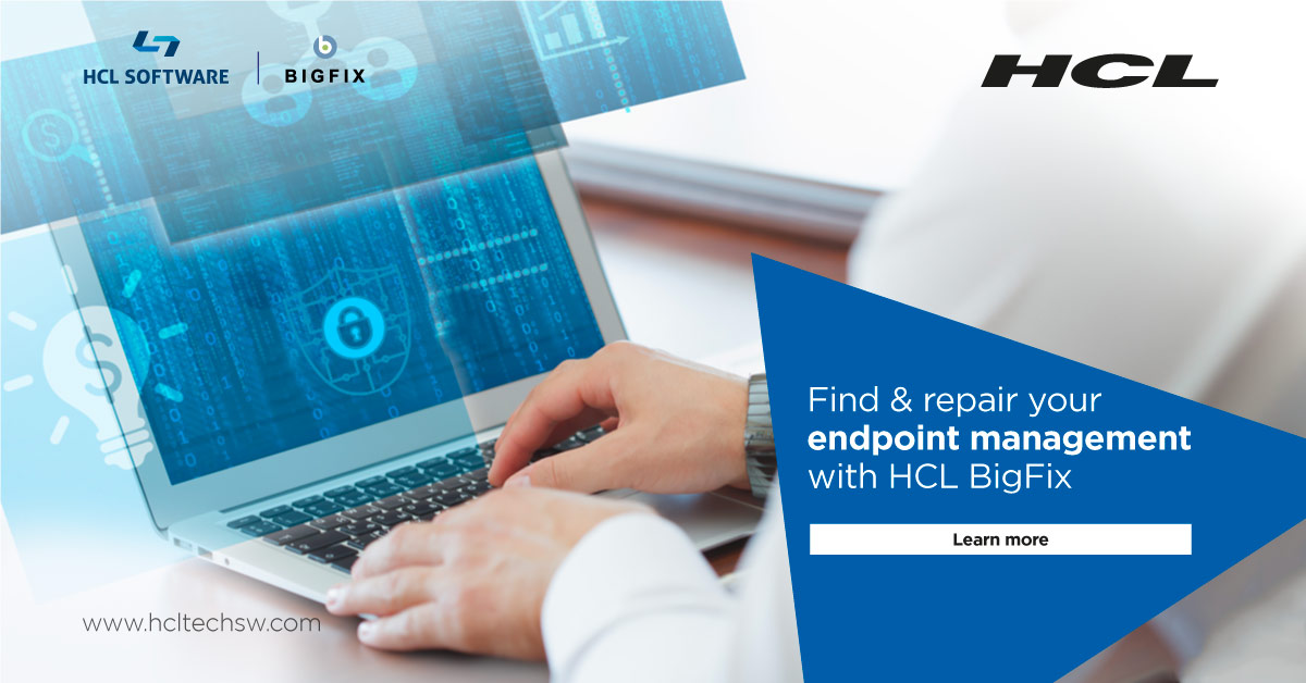 HCLSoftware's tweet image. HCL BigFix, a collaborative #endpointmanagement platform helps IT operations and security teams to collaborate quickly to address security risks that threaten organizations. Learn More: hclsw.co/bigfix-yskggniz #HCLSoftware #CodeForSuccess