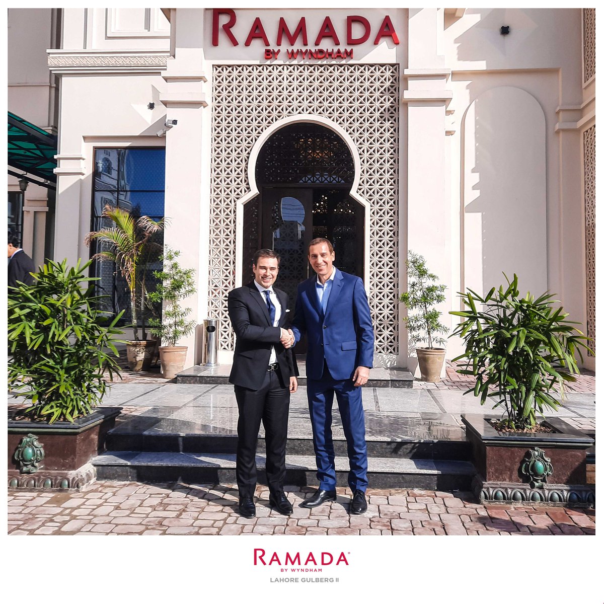 RamadaLahore's tweet photo. Thank you  

Panos Loupasis, VP Development
Michel Augier, Area Director
Chris Lee, Director AD&amp;C
Paul Boldy, Regional Manager AD&amp;C 

for joining Muhammad Ismail Khan, CEO and Faisal Khan, GM and entire Team Ramada Gulberg II, Lahore.

#RamadaLahoreGulberg #Ramada #SayHellotoRed https://t.co/kOZjGsCSNx