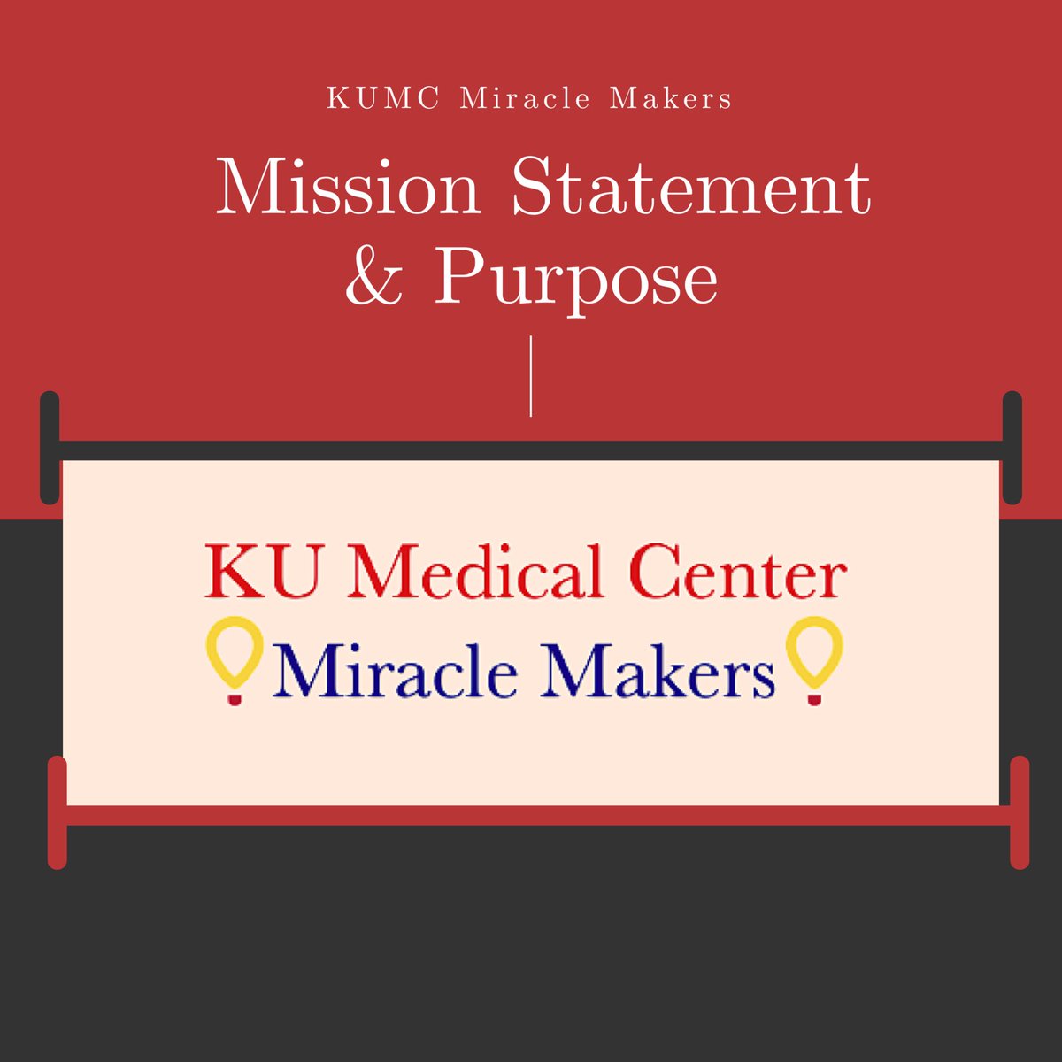 KUMCMM's tweet photo. What is Miracle Makers? Read here about who we are and what we do for the KUMC community ❤️💙🤍💛 https://t.co/fF4b7FmrO4