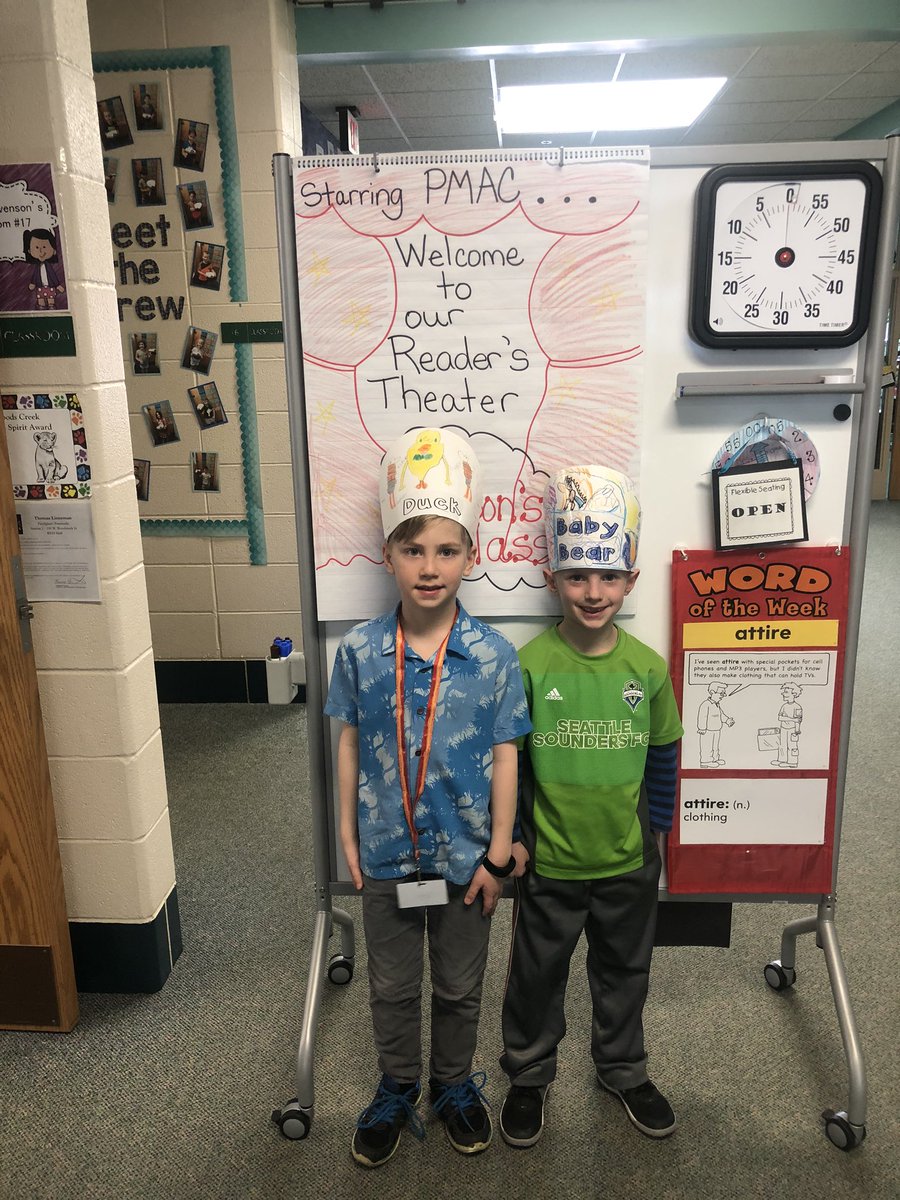 evenson_suzanne's tweet photo. A Fancy and Fantastic Reader’s Theater Parent Event!! Way to read with fluency &amp; expression PMAC kiddos!! @WoodsCreekD47 @CrystalLakeSD47 https://t.co/5XOsf9gvaY