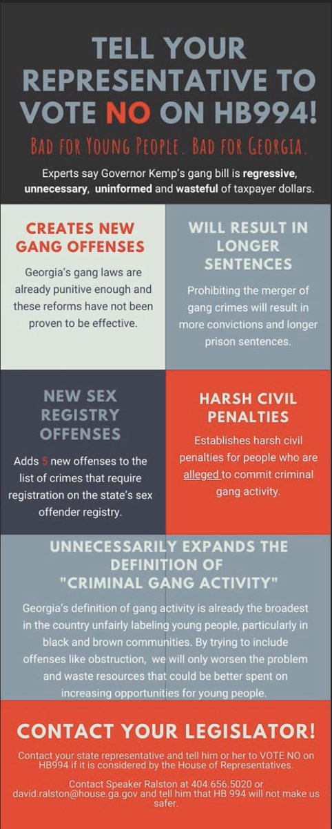 AttorneyGriggs's tweet photo. Detailed reasons why legislators must vote No on #GAHB994 #HB994 #gapol. https://t.co/RZEbI8yLJW