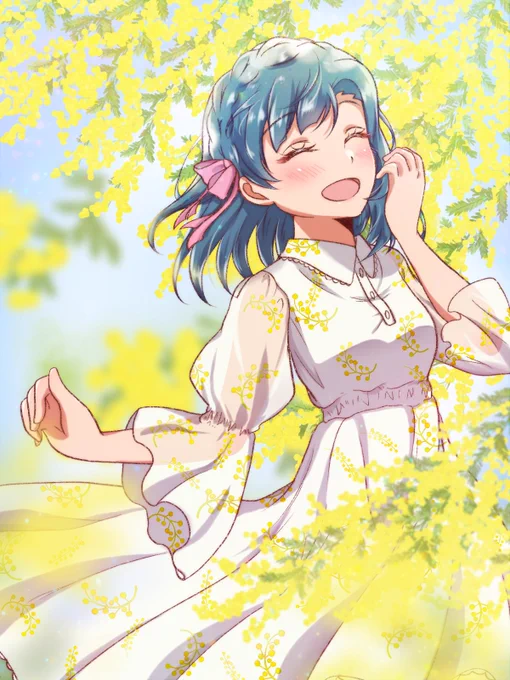 百合子と春の花 
