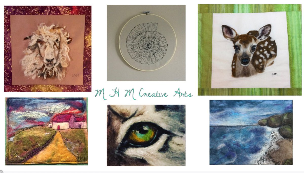 TheWoolPainter's tweet photo. Not only am I late to the party, I am new to the party. Hello people, my name Mielle and I am a artist now crossing over into the textile art world. A wee selection of my latest pieces 👇 #Elevenseshour https://t.co/LuJ5AUBwPK