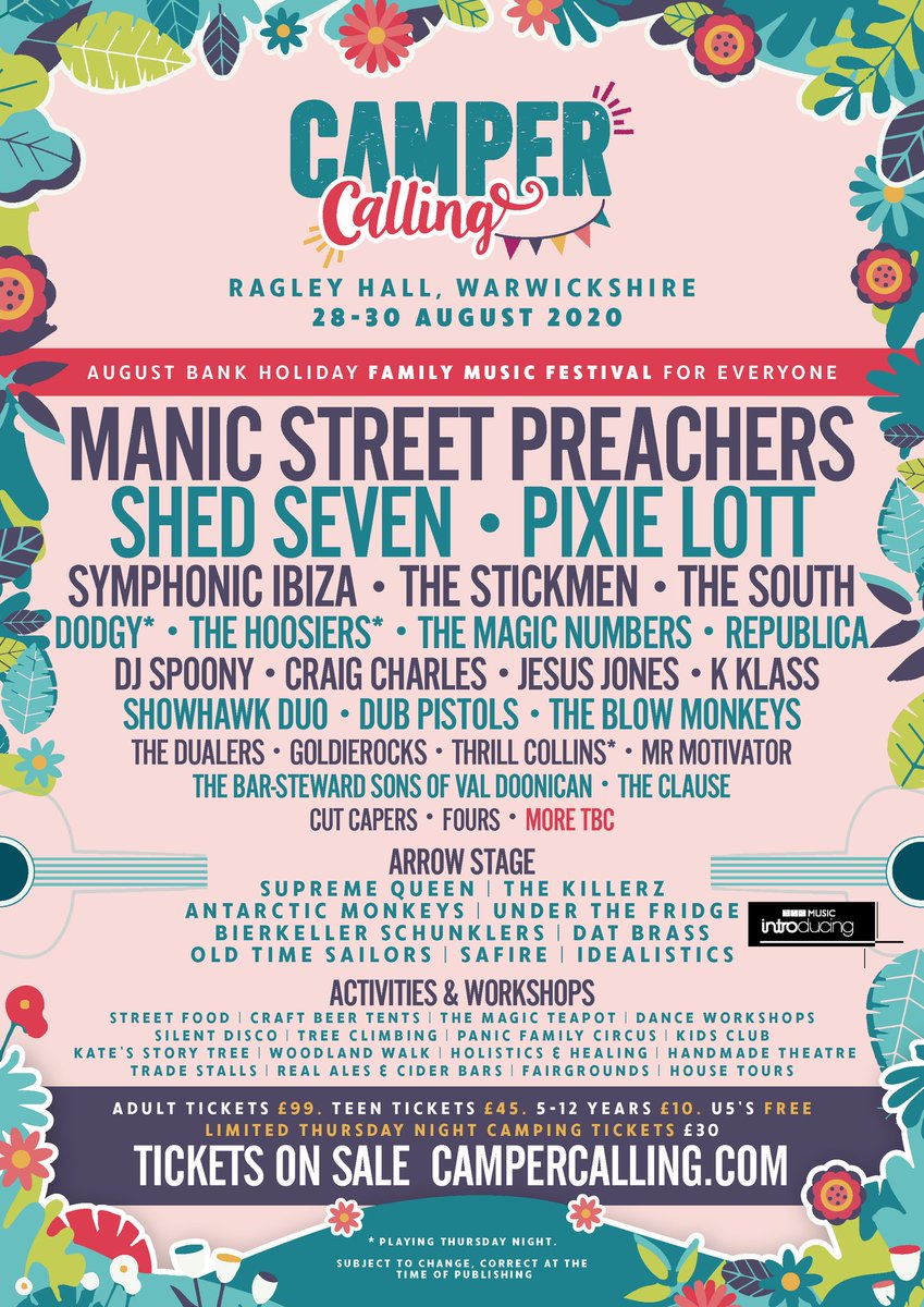 Idealisticsband's tweet photo. We are incredibly excited to say we are going to be playing the Arrow Stage at Camper Calling on Sunday 30th August.
Here have a poster to say so ❤️❤️❤️ https://t.co/Pzw6sG7kXF