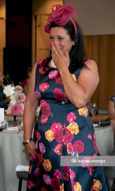 thefifi's tweet photo. The raw emotion captured last Friday when I was named The Wakeful Lady of Racing. My dear mum who raised me with horses in my blood, passion, always encouraging and supportive of my retraining TBs a truly remarkable lady. #LadyOfRacing #WakefulClub #WomanInRacing https://t.co/bRDYvPf2xP
