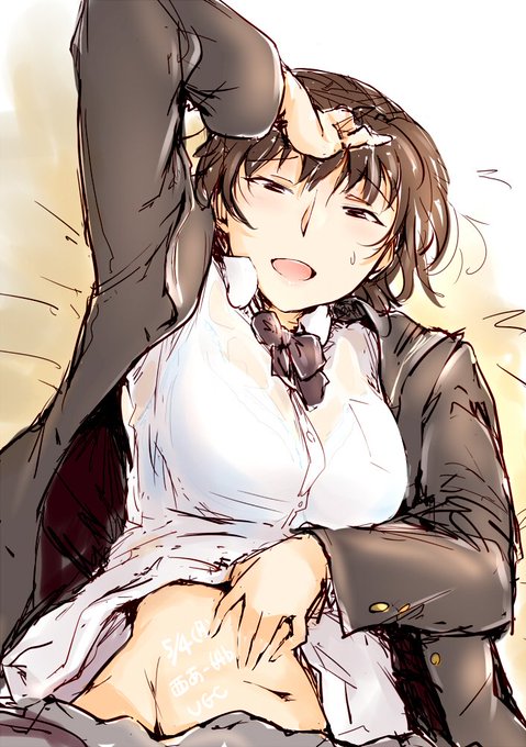 あらためておしらせ。GWコミケ3日目西あ-64b、新刊は塚原先輩本(成人向)の予定です。時期的に暑くてベスト着てない日もきっとあるはず透けるはず。よろしくお願いします。 