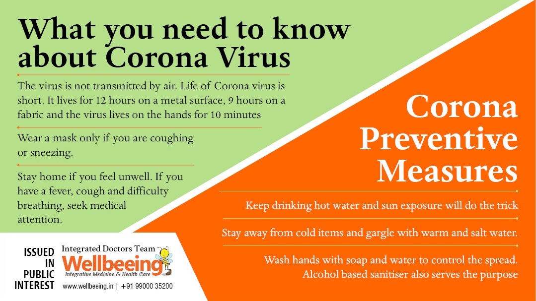 Wellbeeing's tweet photo. Important advice from the WEELBEEING Team of Health Experts.
#corona #coronavirus #wellbeeing #wellbeeinghealthexpert #Covid19 #preventivemeasures https://t.co/8xuSnMUwVH