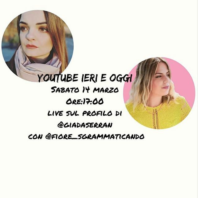 fioresgramma's tweet photo. 📢 Annuncio diretta Instagram 📢
⠀
Domani, sabato 14 marzo alle ore 17, sarò in diretta sul profilo di @giadaserran per parlare della mia esperienza come YouTube Creator veterana (per non dire vecchia 😂).
⠀
"YouTube ieri e oggi": questo il titolo che abbiamo scelto. Già, p… https://t.co/h0NRKZjuyH