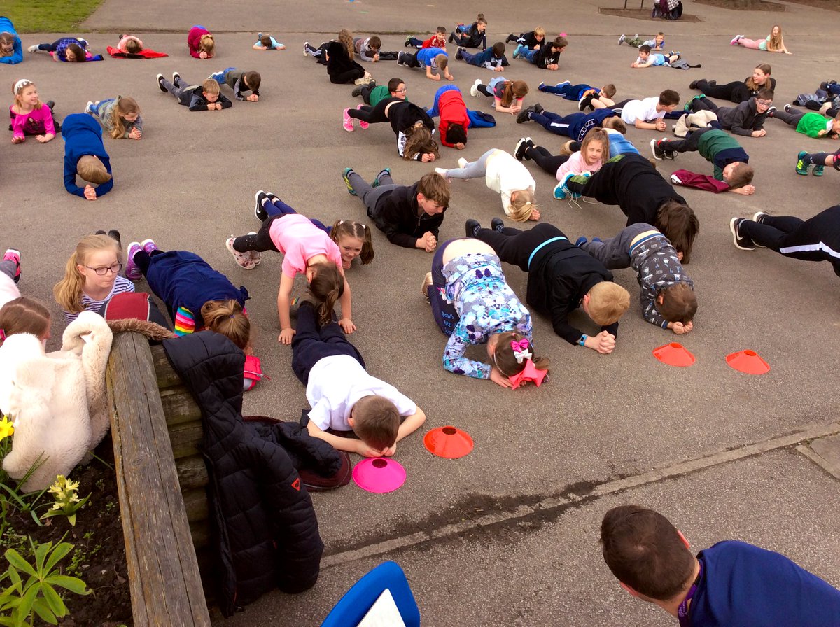 TadPrimaryAcad's tweet photo. We loved the ‘Big Workout’ in aid of Sports Relief. Huge thanks to Mr Jeff for getting us moving and having great fun whilst doing it! We loved the plank and the push ups! #bigworkout #keeponmoving https://t.co/O05ocJG9EP
