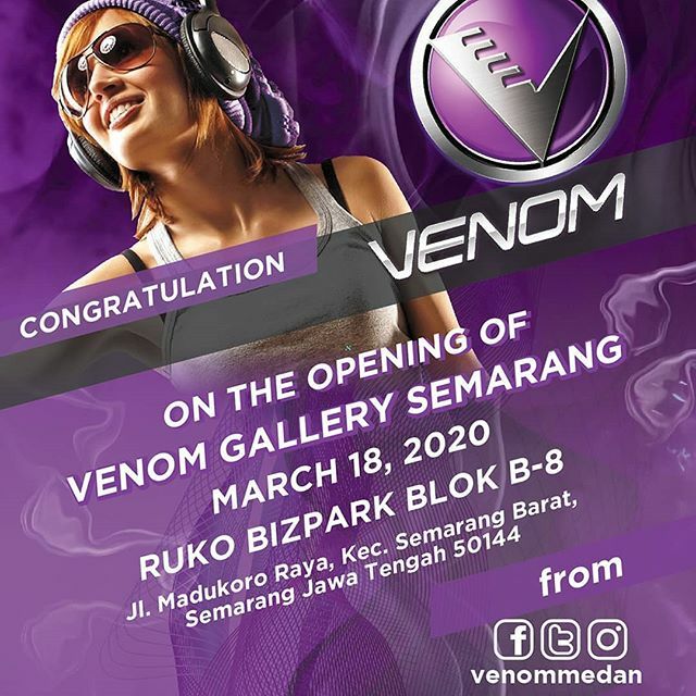 Selamat dan Sukses untuk opening Venom Gallery di kota Semarang.

Untuk Venomania di Semarang, bisa mendapatkan produk-produk Venom Audio di Venom Gallery.