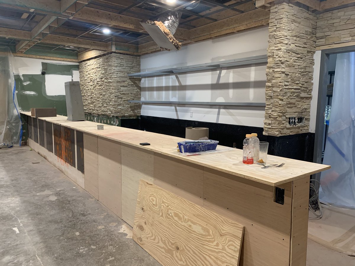 In just a few more weeks the Bar &amp; Dining Room project will be complete! 👷⚒👷‍♂️