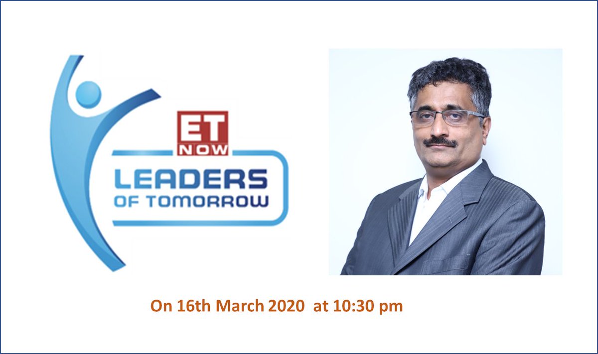 SASMOSLtd's tweet photo. Watch our Chairman & Managing Director
Mr. H G Chandrashekar Interact with ET Now on their “Leaders of Tomorrow” programme, Monday 16-03-2020 at 10:30 PM. He speaks about the journey of SASMOS, growth and future plans #ETNOW,#Leadersoftomorrow,#ETRAISE,#Aerospace,#defnce https://t.co/s0X13iU5y4