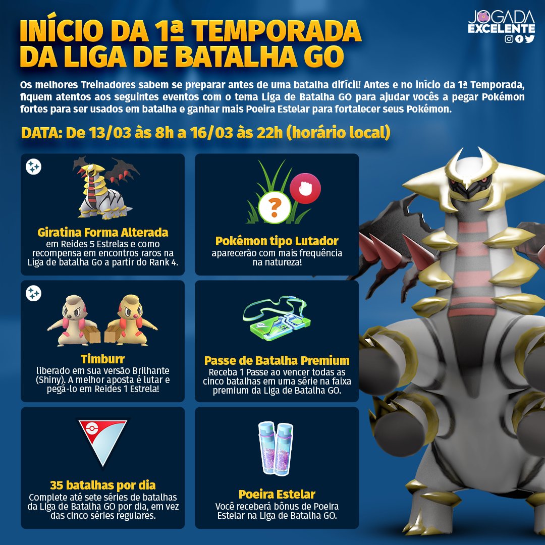 Jogada Excelente on X: Giratina Forma Alterada volta a ser chefe