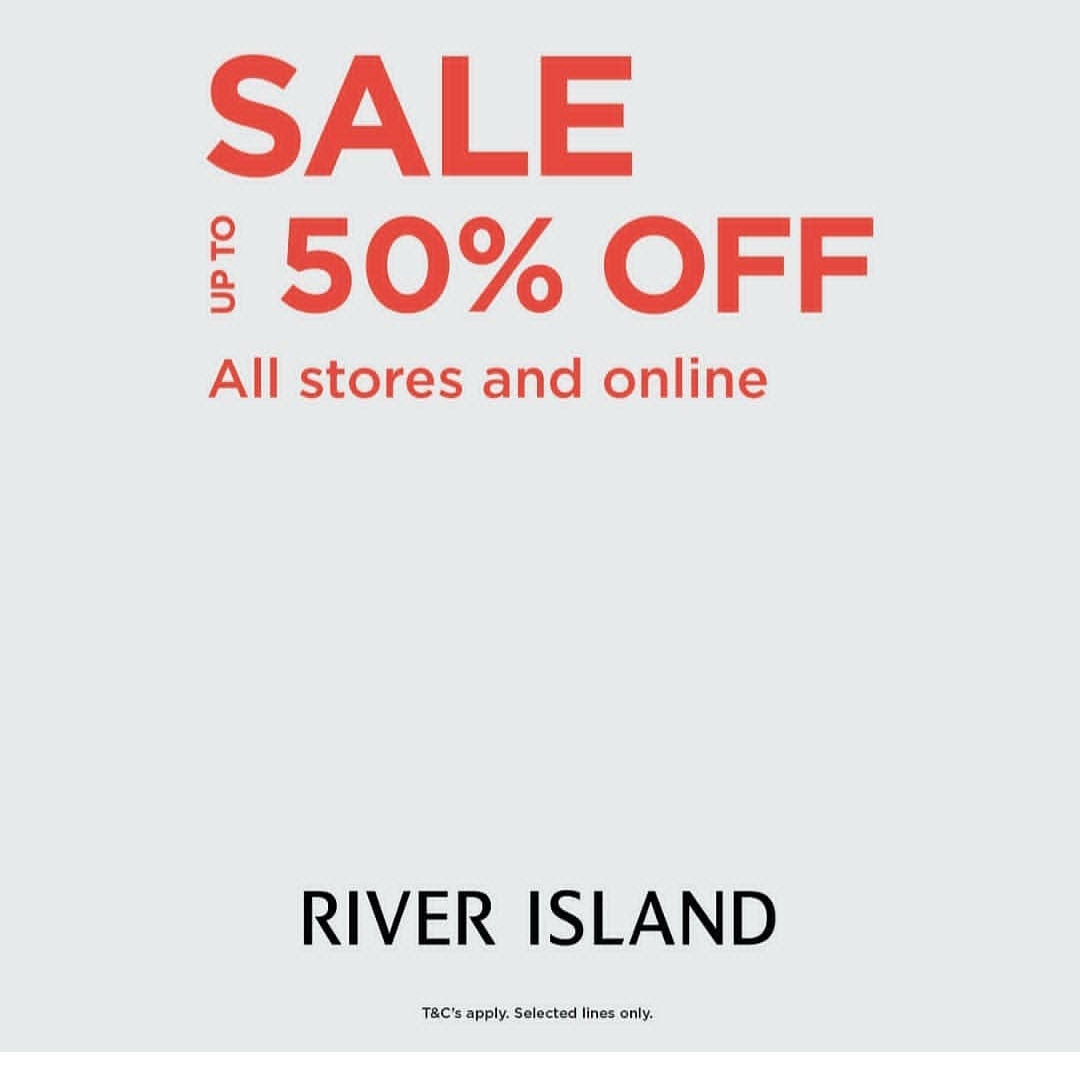 Upto 50% off selected lines <a href="/riverisland/">River Island</a> #pontypridd #Sales #shoplocal