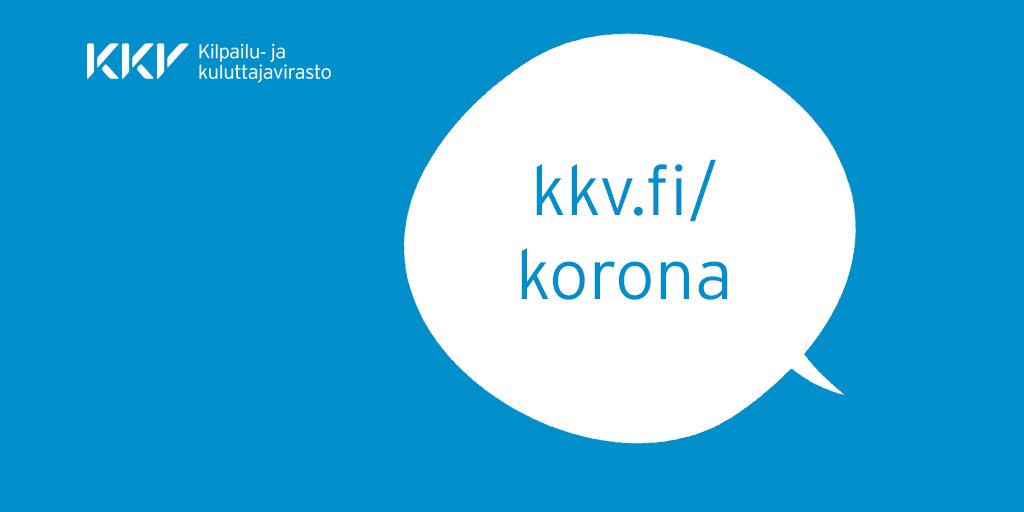 Päivitimme sivuillemme ajantasaista tietoa koronasta ja kuluttajan asemasta ➡️ kkv.fi/korona

Koronaviruksen leviäminen vaikuttaa tällä hetkellä erityisesti matkustamiseen sekä palvelujen ja tapahtumien peruuntumiseen. #koronavirus