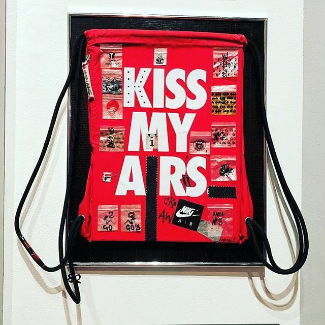 New Mash Up collage NOKI canvas on show in @jealous_london for the big group show curated by <a href="/einesigns/">eine signs</a> for building up funds and wariness for the @bigissueuk .... Big Up all artists and jealous Crew for there monumental Hang .  #battlecollage ift.tt/2ILY1MK