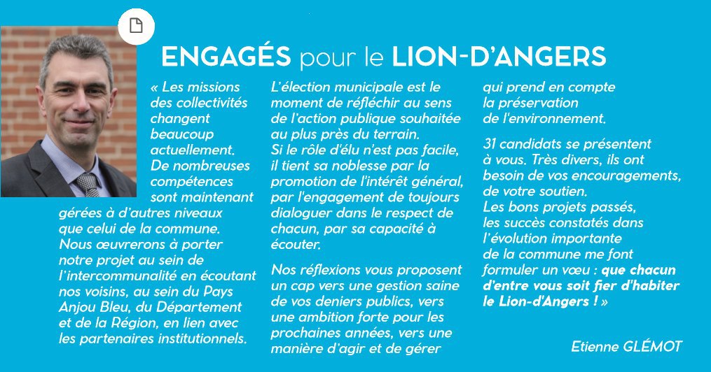 EngagesLeLion's tweet photo. Nos réflexions vous proposent un cap vers une gestion saine de vos deniers publics, vers une manière d'agir qui prend en compte la préservation de l'environnement. Les 31 candidats qui se présentent à vous ont besoin de vos encouragements, de votre soutien. #Municipales2020 https://t.co/1Nsb6FOYTI