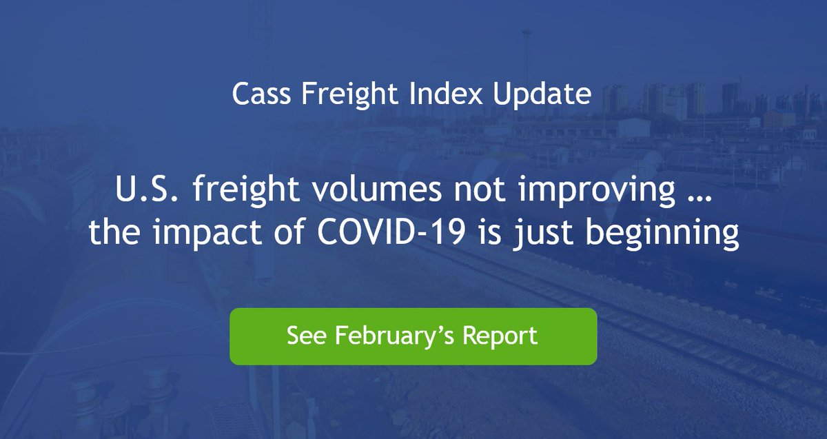 The freight market continues to struggle ... its rebound likely to hinge on COVID-19 and consumer sentiment. #CassFreightIndex #Economy #Freight #Transportation hubs.ly/H0nyR0H0