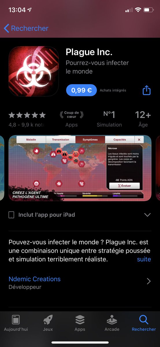 Plague Inc devient beaucoup trop réaliste à mon goût là 👀
#Covid_19 #coronavirus #CoronaVirusUpdate #CoronaOutbreak #COVID2019