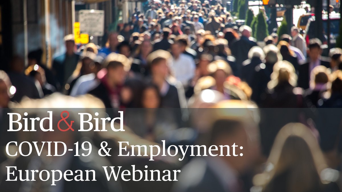 twobirds's tweet photo. As the #COVID19 pandemic continues to grow in Europe, our European lawyers are holding a webinar to cover key employment concerns on 17 March, RSVP and submit your questions here: https://t.co/OWX0rnWMLT https://t.co/Sp6ISYV6n7
