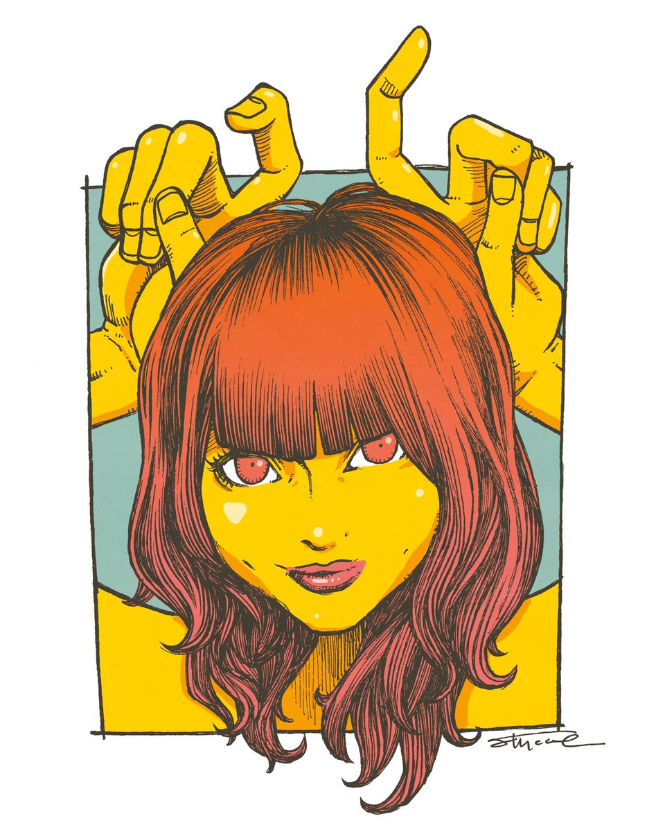 FLYACE_JPN's tweet photo. Finger Horn Girl😈☀️
春を飛び越して常夏なかんじで塗ってみた。あと80s感もある。
#今日のイラスト #FLYACE https://t.co/a0XjtSWouB