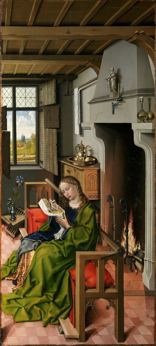 museodelprado's tweet photo. Estos días, además de nuestra 
 iniciativa #PradoContigo, os animamos a seguir la actividad de otros museos como el @museoreinasofia con #ElReinaEnCasa o el @museothyssen con #ThyssenDesdeCasa 
( imagen de "Santa Bárbara", de Robert Campin, 1438 https://t.co/PK0vKqmchw ) https://t.co/vghYVroGED