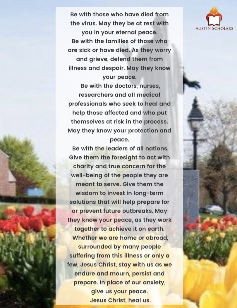 MCAScholar's tweet photo. Today and everyday community is a hallmark of both the Austin Scholars program and of Merrimack College. Please join us in prayer for those that may need it most during these trying times 🙏🔹🔸 https://t.co/qt7iaLXm7I