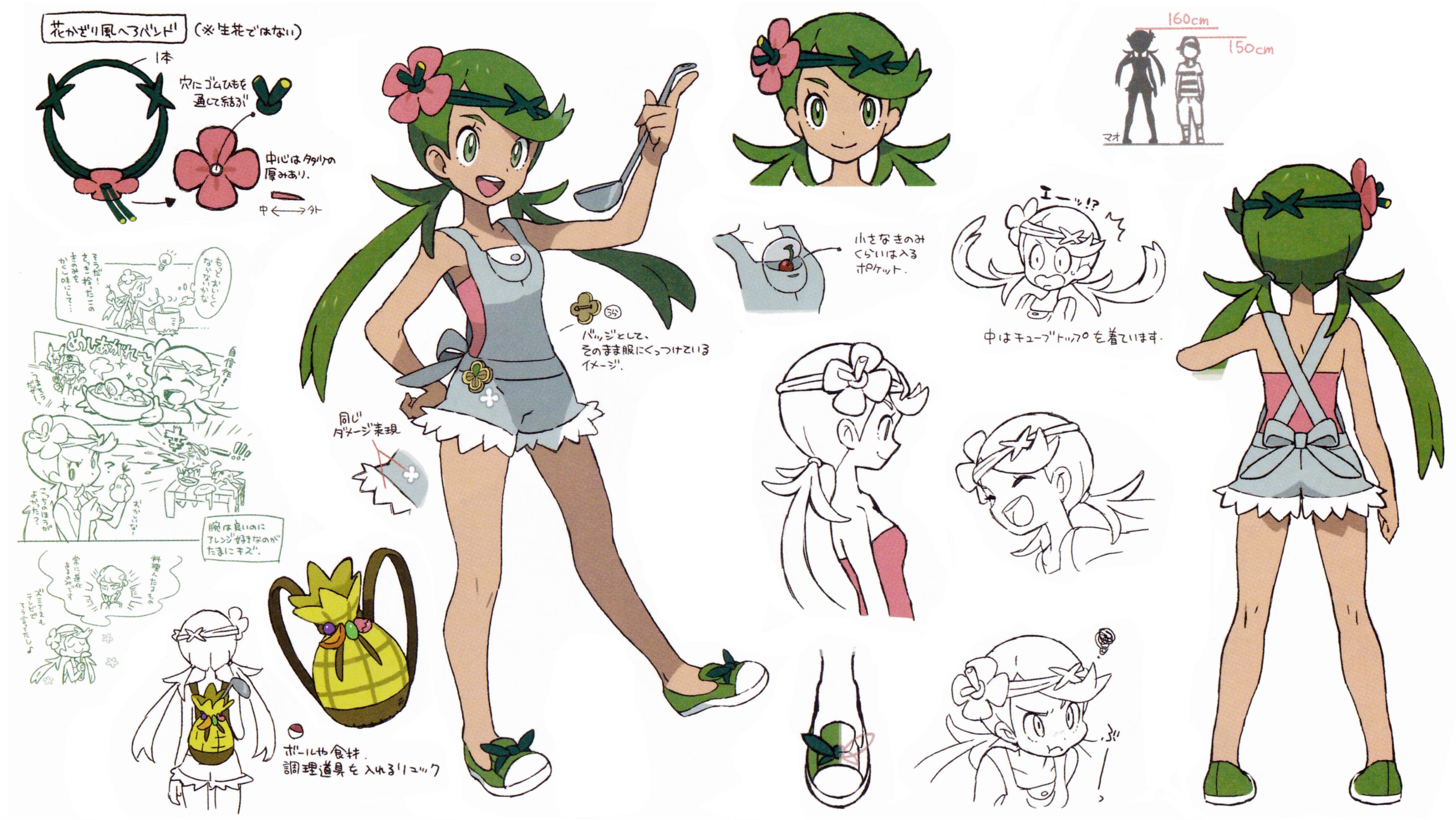 Dr. Lava on X: Ladies of Alola: This character art for Mom, Burnet,  Olivia, & Mallow was included in the Ultra Sun & Moon Alola Art Book. The  book included development artwork