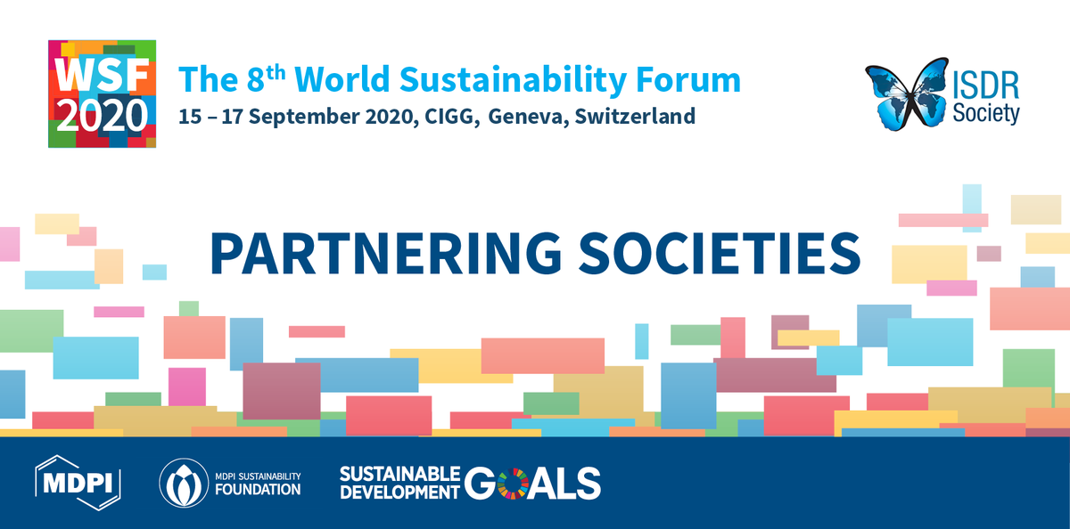 MDPI_Foundation's tweet photo. We are pleased to announce that @ISDR_Society is partnering with #WSF2020!
#WorldSustForum2020 will be held from 15-17 September 2020.
Members of partnering societies will receive a 20% discount on registration fees.
https://t.co/pVxMaEU2r2
#WSWGeneva #SDGs #PartnerSoc https://t.co/nrGQlkj9nG