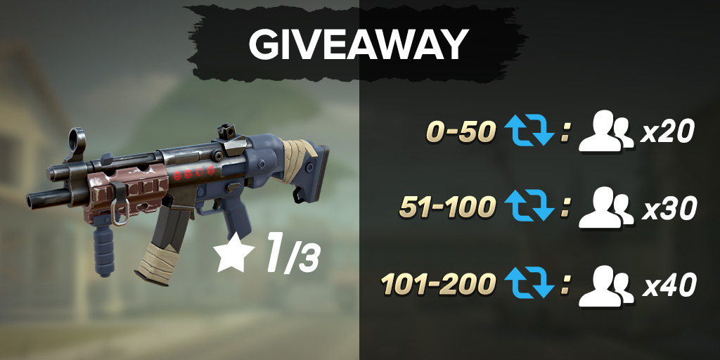 Time for the next step of our giveaway! We have the gun, and the grade, what’s missing are the winners. Retweet this and tell us what you like most about the GOB x TWD crossover, as well as your account ID. And remember, more retweets, more winners! #godsofboom #gobXtwd #TWD