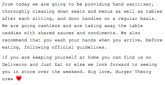 ❗With the uncertainty surrounding Covoid-19/Corona virus, we have put some measures in place to ensure that comfort, hygiene and safety remains paramount in our restaurant❗Please read the attached post 🙏🏼