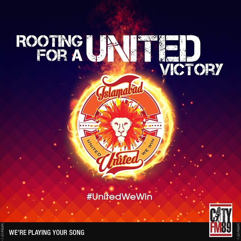 CityFM89's tweet photo. Rooting for a #United victory!
Here's wishing our 4 time partners @IsbUnited the best of luck for their #match against #KarachiKings tomorrow!
#CityFM89xIslamabadUnited #IslamabadUnited #Islu #PSL #PSL2020 #UnitedWeWin #89Partners #OfficialEnglishRadioMediaPartners #Pakistan https://t.co/0s8dsCZaxx