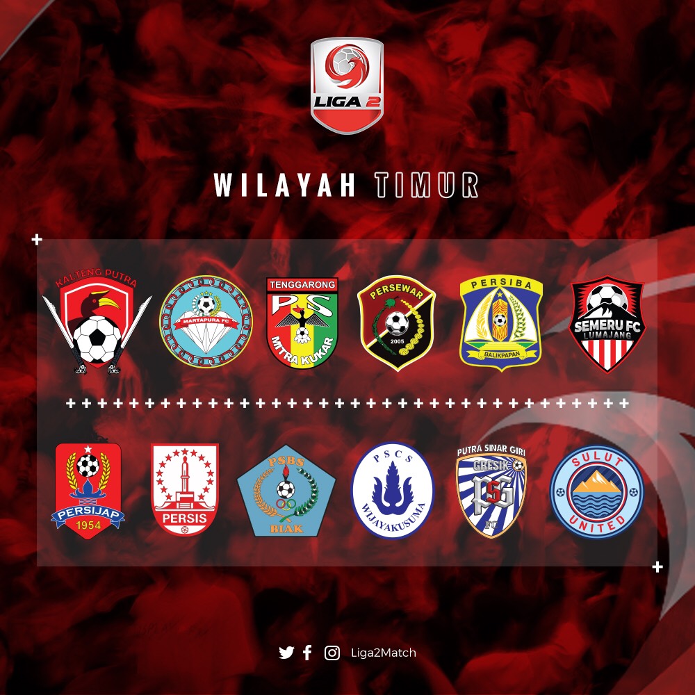 Berikut 24 tim Liga 2 2020 yang terbagi dalam wilayah barat &amp; wilayah timur. Siapa jagoanmu? 🤔

#Liga2Indonesia