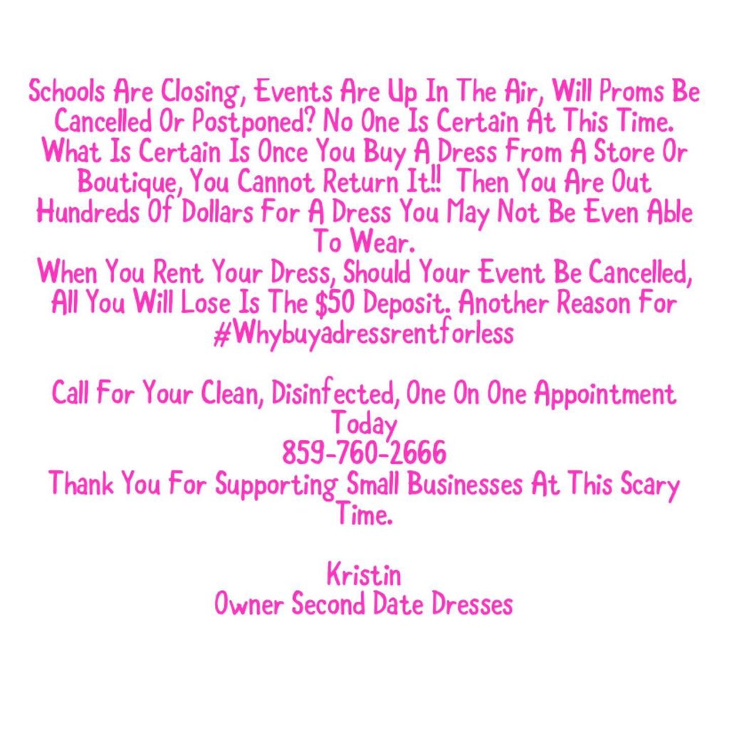 Rent your dress this year!! Only makes sense. Please RT!