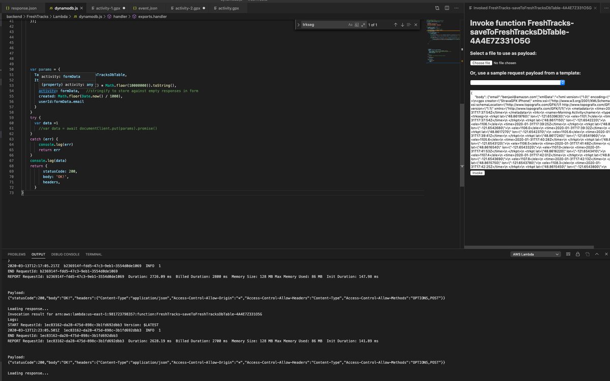 benjamin_l_s's tweet photo. Loving the #aws #viscode extension to test my #Lambda function in the cloud, without leaving the IDE! If you've not used it before, try it out! It'll speed you up on your next #serverless app build no end! Happy to answer any questions on it.... https://t.co/K7vvmQ9eWi https://t.co/jEawIHMBFs