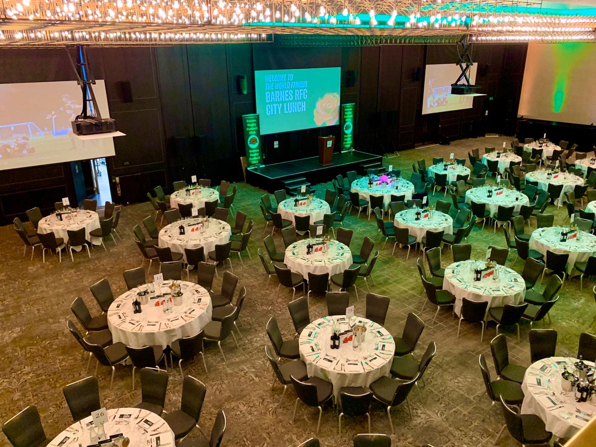 WCEAV's tweet photo. Today the team are at @HiltonBankside for the @BarnesRugby club business lunch. #av #events #projection #projectmanagement https://t.co/BD7oFQqH6V