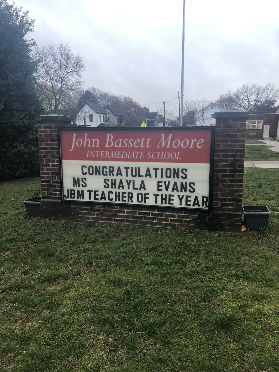 Congratulations to Ms. Shayla Evans, JBM teacher of the Year!