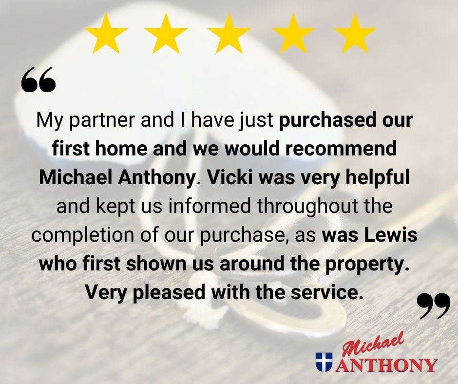 Another amazing review left on #allagents. Well done Vicki and Lewis for such rich praise. Top work! #MichaelAnthony #allagents #estateagent #aylesbury