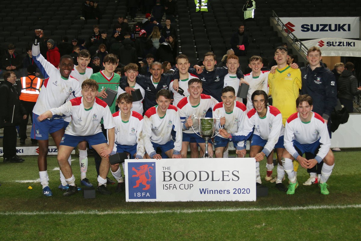 🏆Here are our Millfield football first team lifting the ISFA trophy!🏆

⚽The boys won the match 5-4 in extra time which saw them bring home the trophy for the fifth time! Congratulations everyone!

📸Thank you <a href="/rwtPhotography/">RWT Photography</a>

#Millfield #TheMillfieldWay